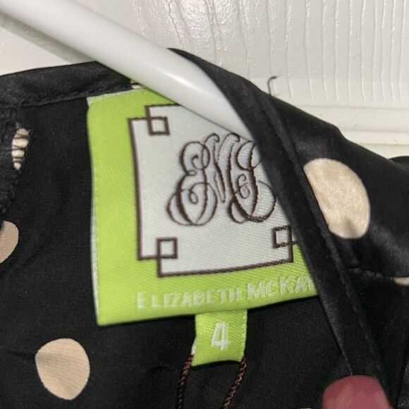 Elizabeth McKay Polka Dot Tie Waist Mini Silk Dress(Size 4) - Picture 5 of 14